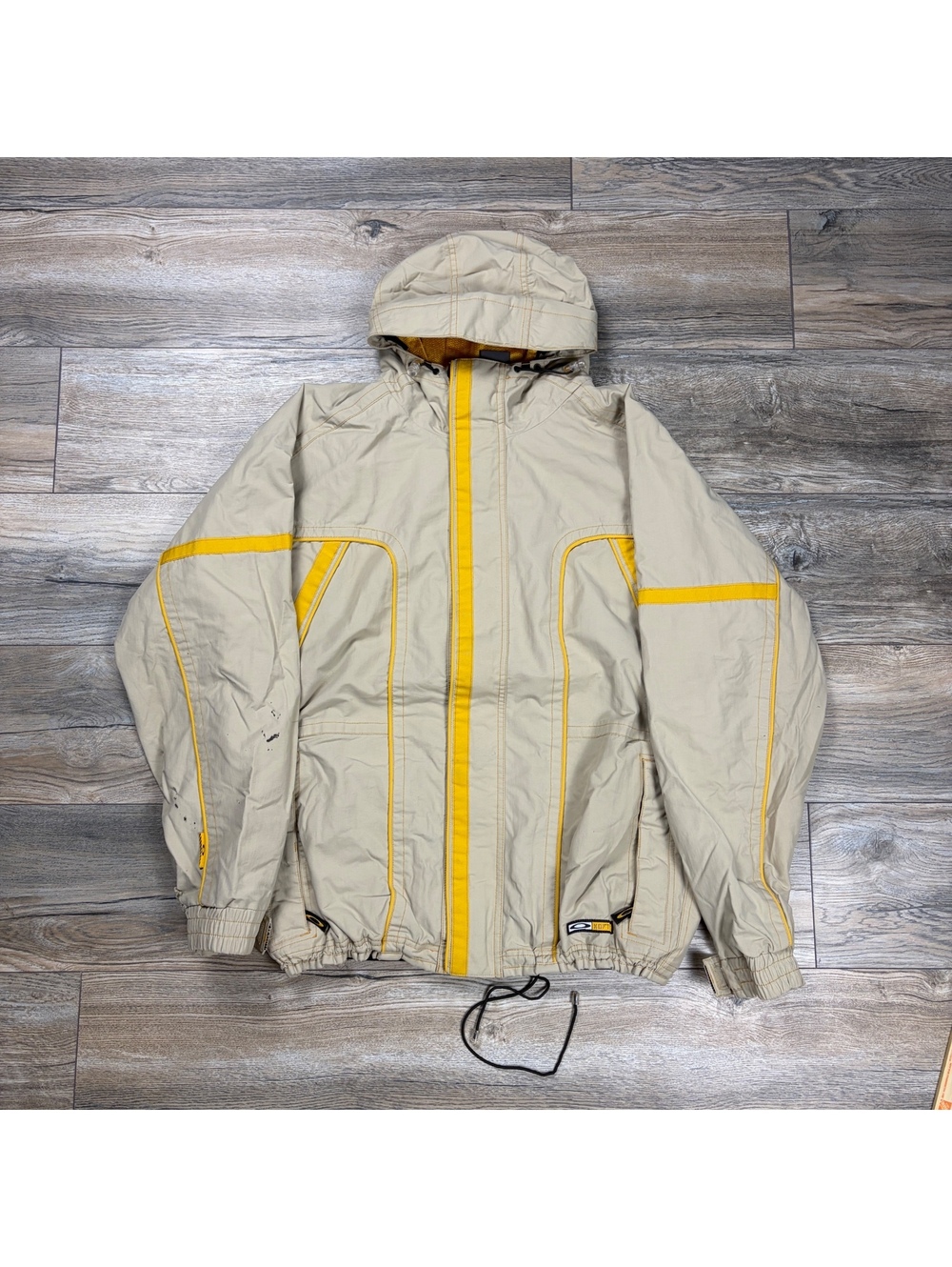 90’s Oakley Softwear Beige Yellow Hooded Jacket